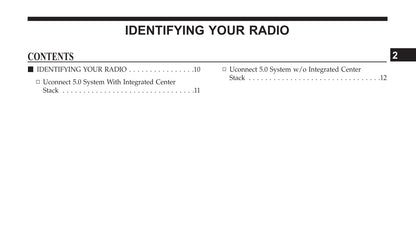 Uconnect 5.0 Supplement Owner's Manual