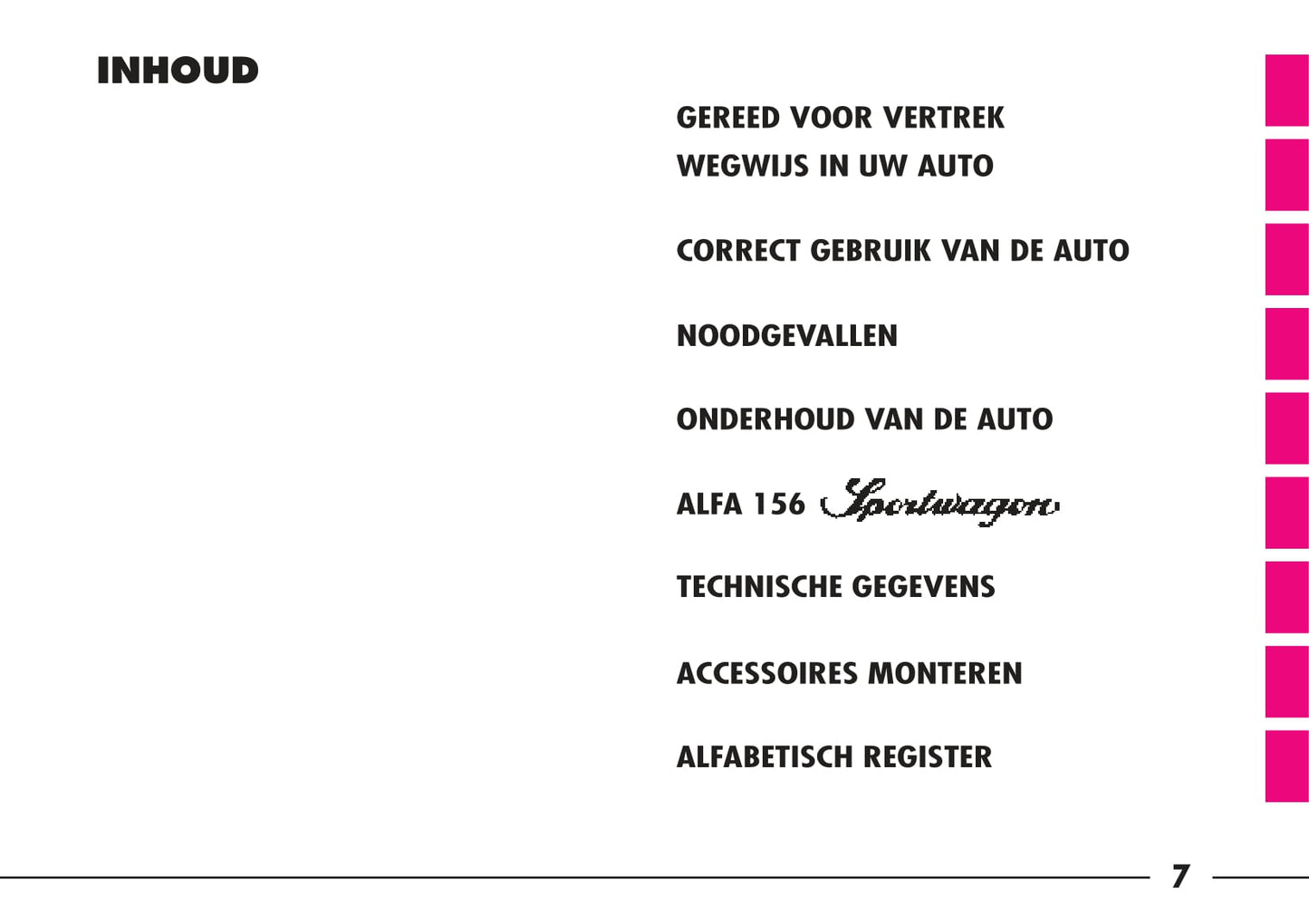 1997-2003 Alfa Romeo 156 Gebruikershandleiding | Nederlands