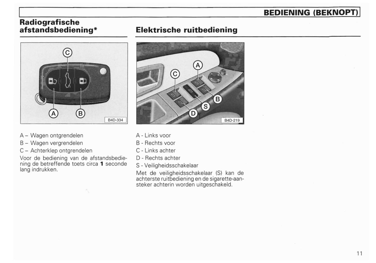 1994-2002 Audi A8/S8 Bedienungsanleitung | Niederländisch