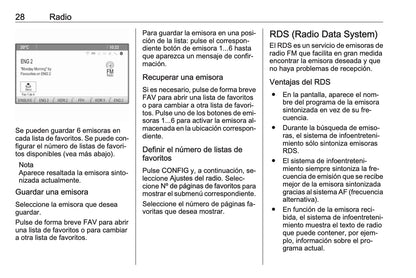 Opel Meriva Manual de infoentretenimiento 2014 - 2017