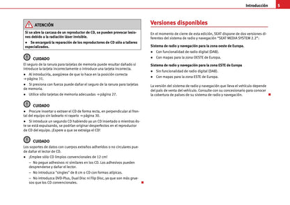 Seat Media System 2.2 Manual de Instrucciones 2010 - 2015