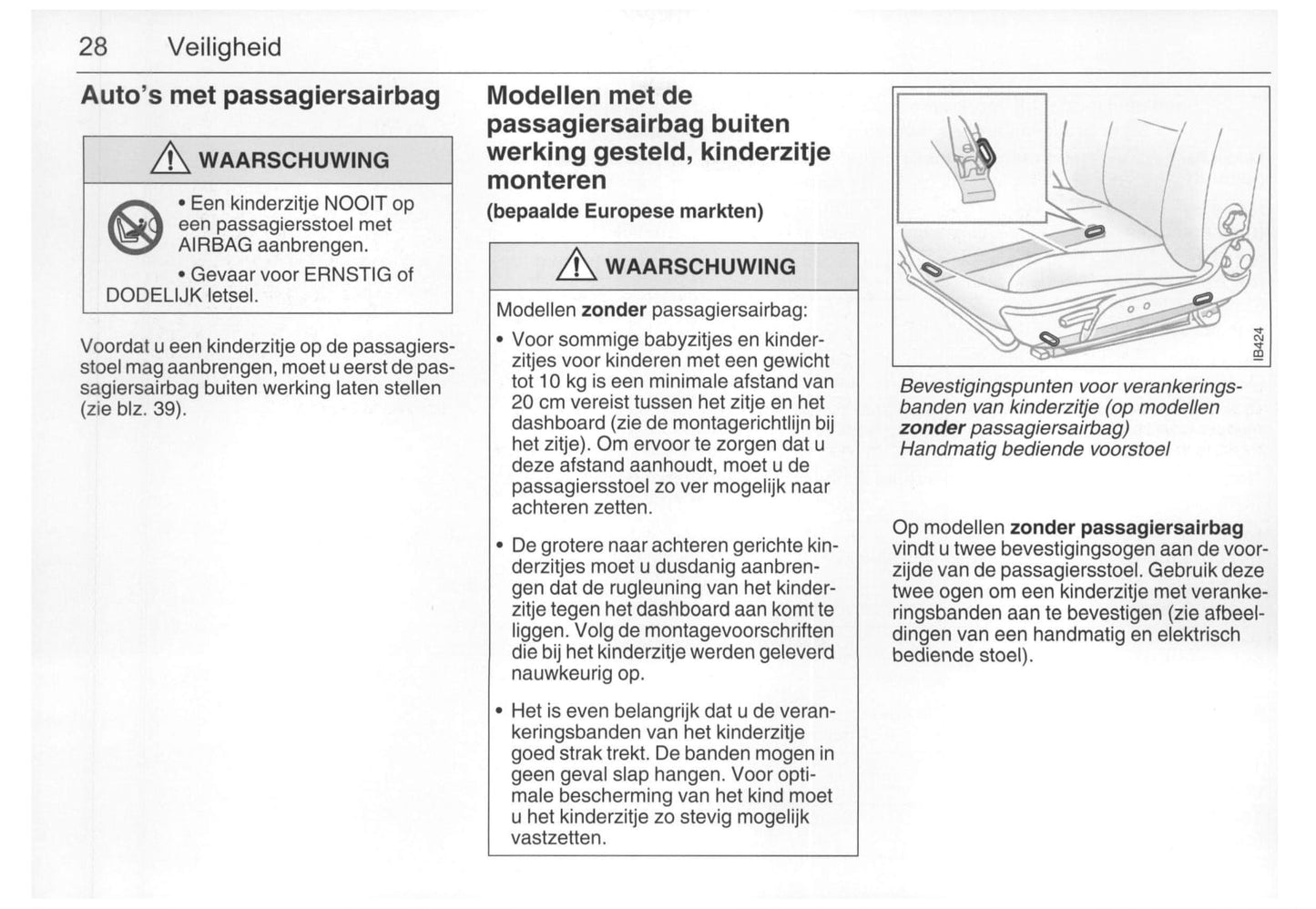 2001-2005 Saab 9-5 Owner's Manual | Dutch