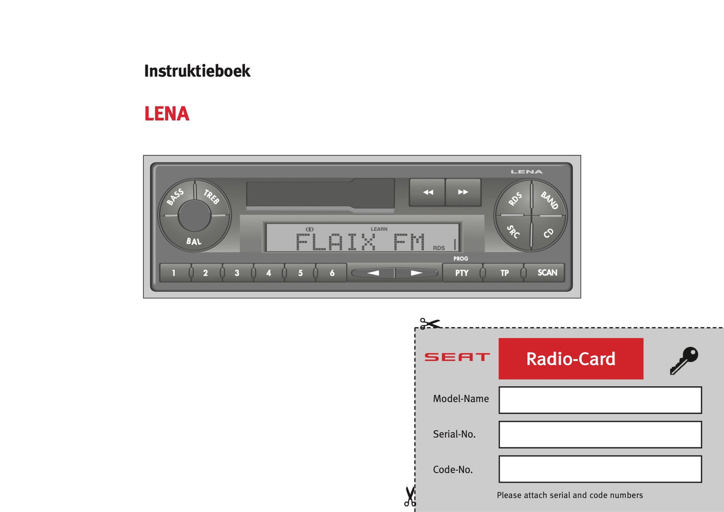 Seat Radio Lena 2003 - 2006