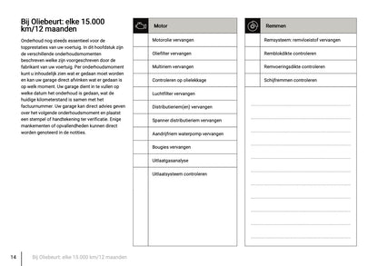 Onderhoudsboekje voor Volkswagen Golf 2020 - 2021