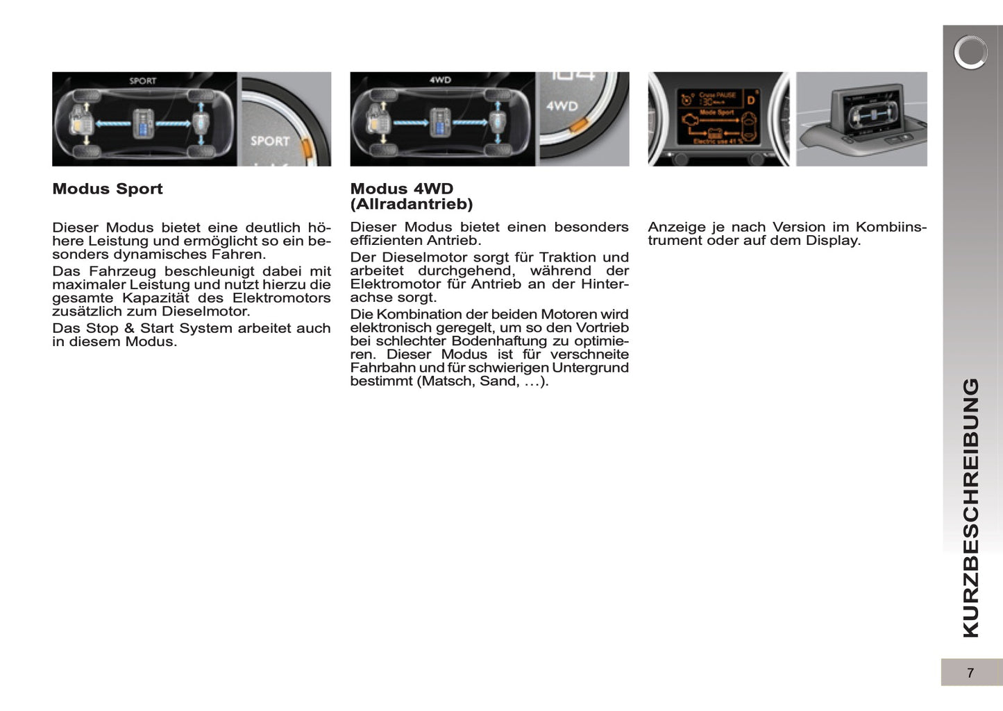 2012-2013 Peugeot 3008 HYbrid4 Gebruikershandleiding | Duits