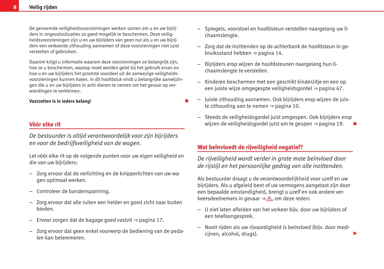 2009-2015 Seat Altea XL Owner's Manual | Dutch