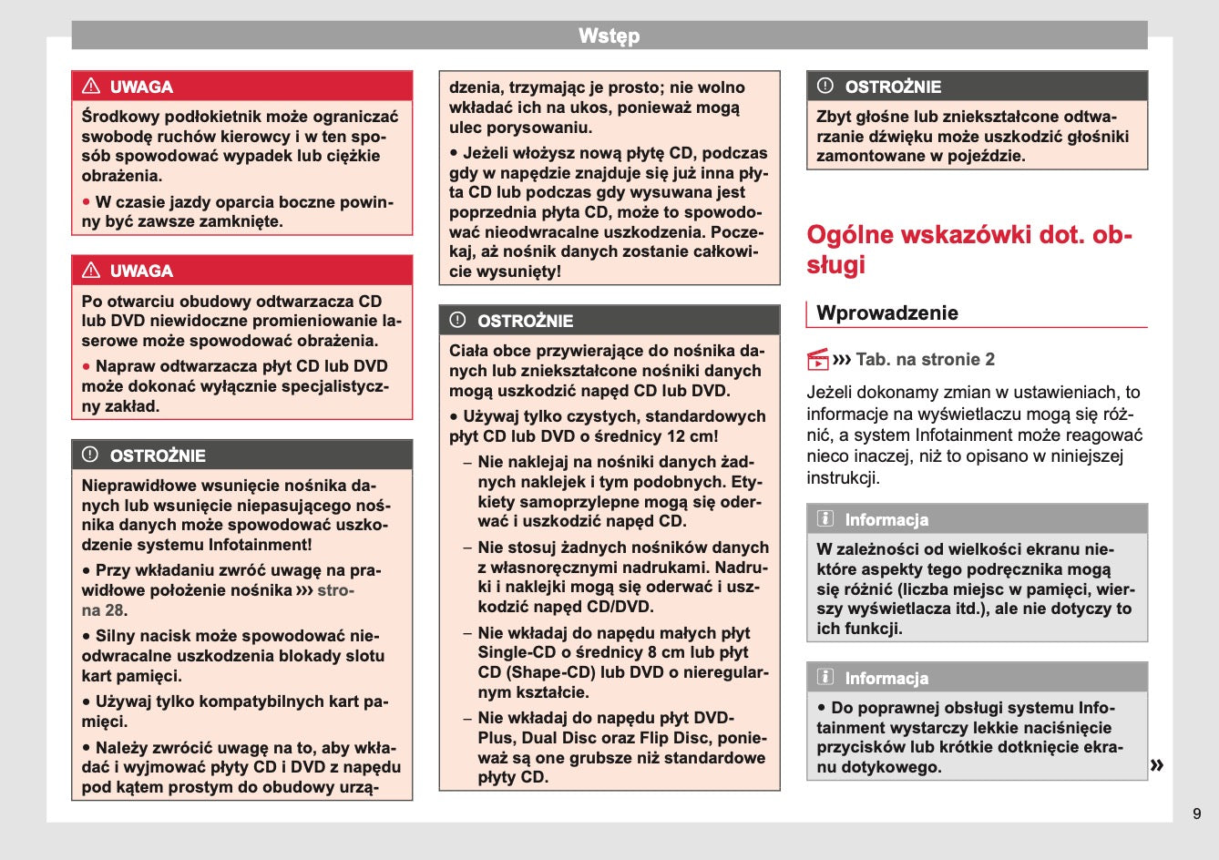 Seat Media System Plus, Navi System & Navi System Plus Instrukcja obsługi