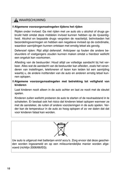 2007-2009 Toyota Corolla Gebruikershandleiding | Nederlands