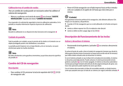 Skoda Radio-Navegacion-Sistema SatCompas Manual de Instrucciones 2007