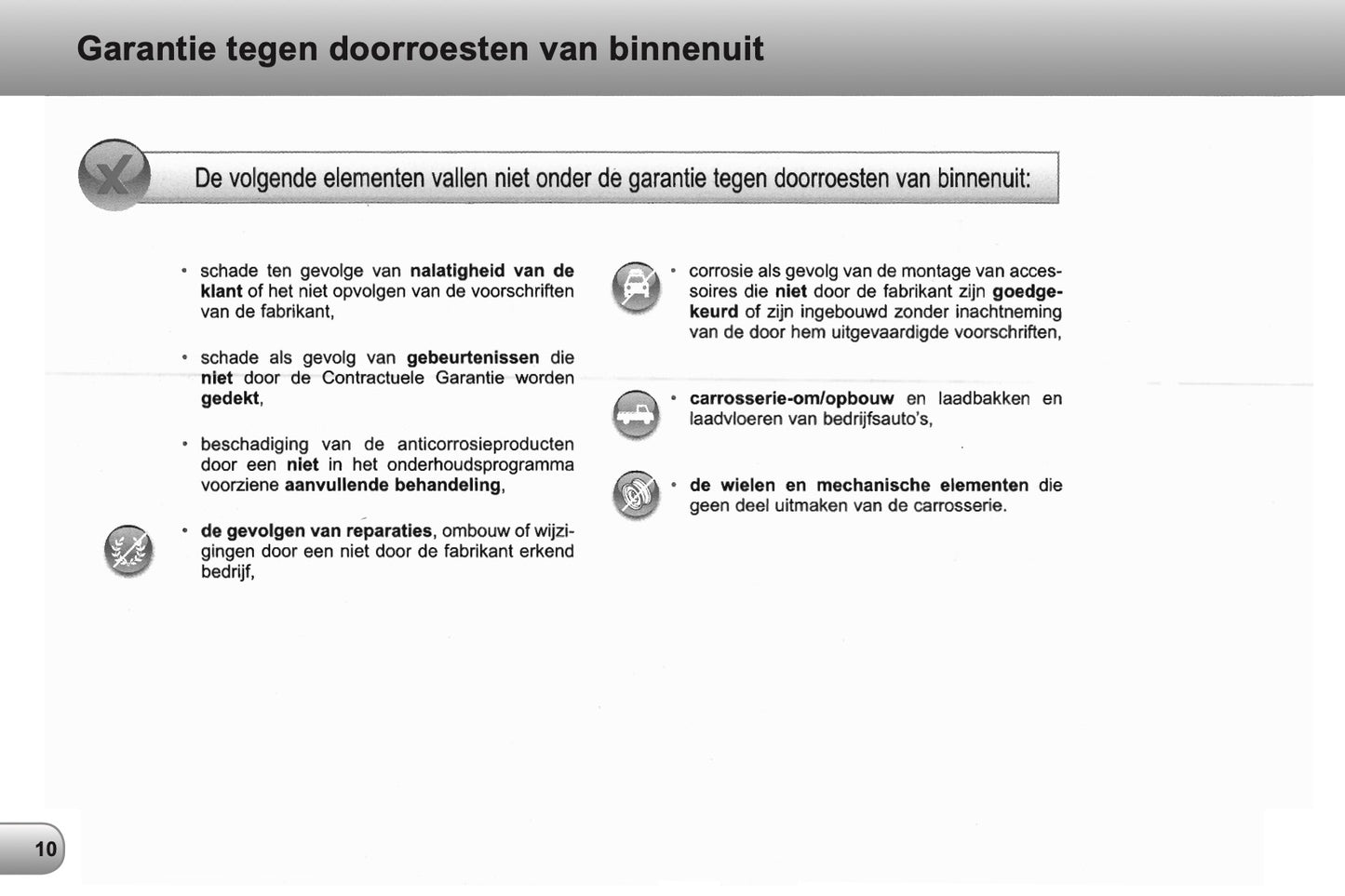 Peugeot Garantie onderhoudsboekje 2014