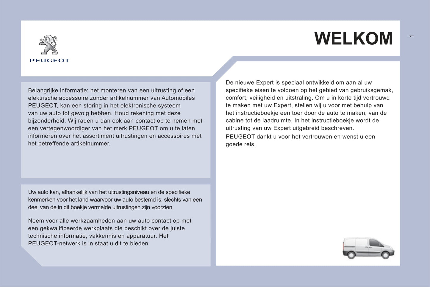 2011-2012 Peugeot Expert Gebruikershandleiding | Nederlands