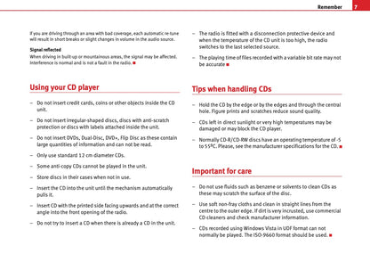 Seat Radio Car Stereo Mp3 Owners Manual