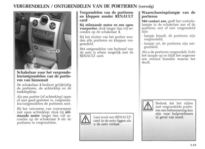 2004-2005 Renault Mégane Coupé Cabriolet Owner's Manual | Dutch
