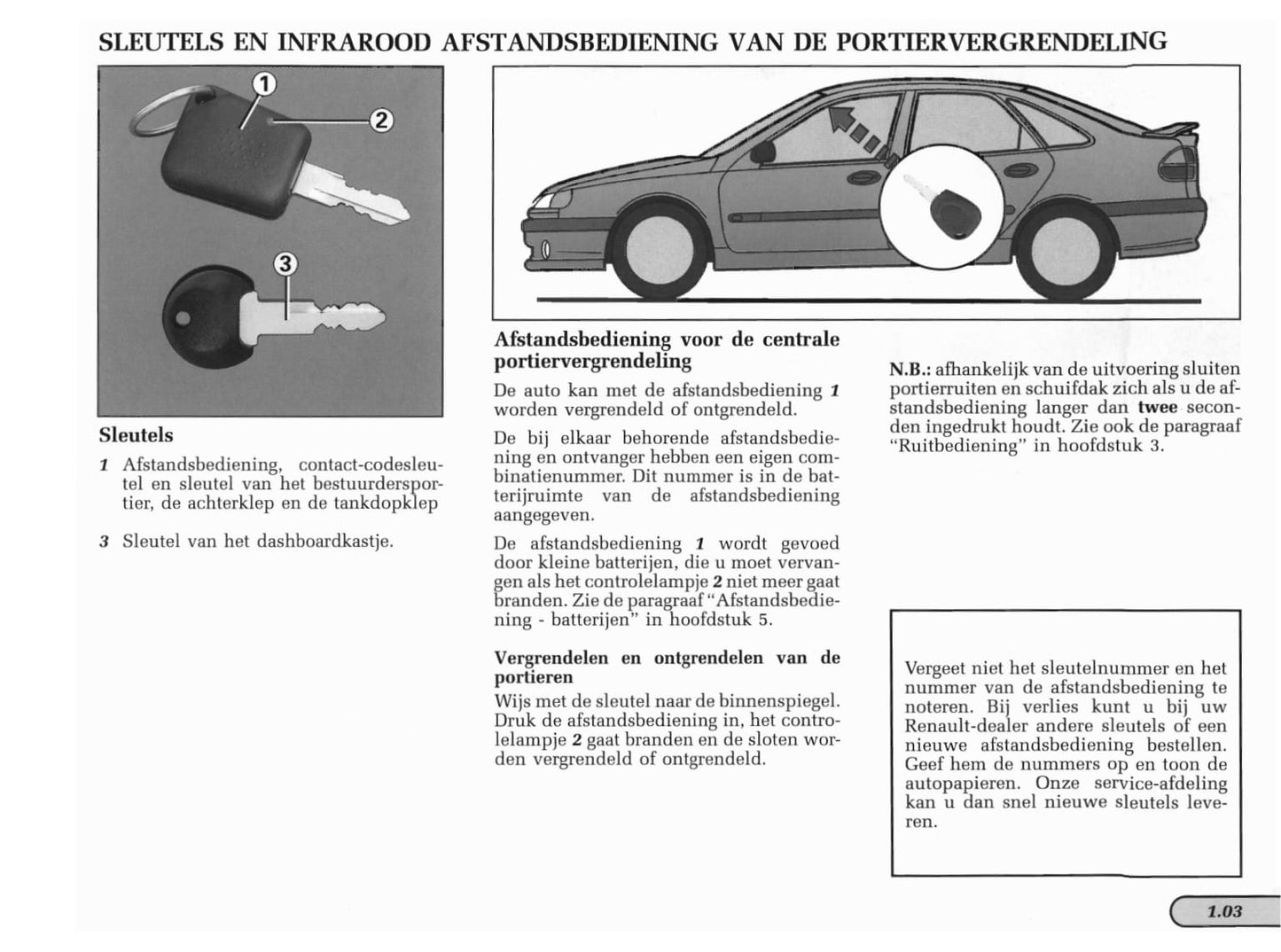 1998-2001 Renault Laguna Gebruikershandleiding | Nederlands