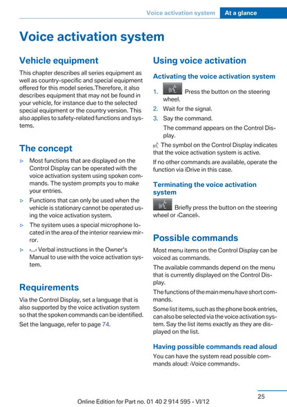 2013 BMW X1 Owner's Manual | English