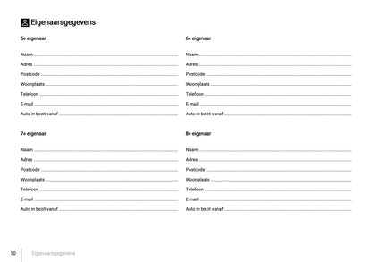 Onderhoudsboekje voor Peugeot 3008 2009 - 2016