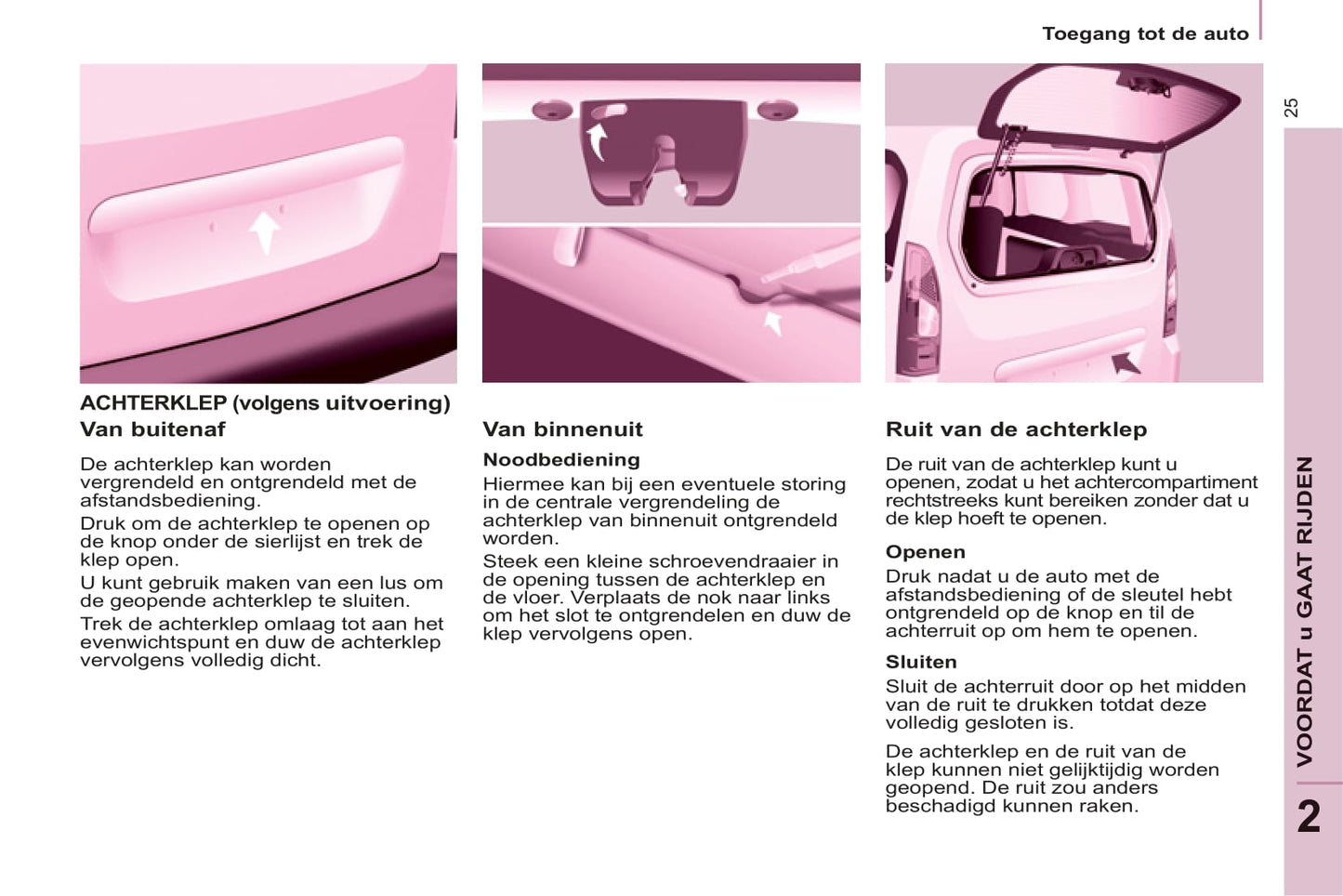 2013 Peugeot Partner Owner's Manual | Dutch