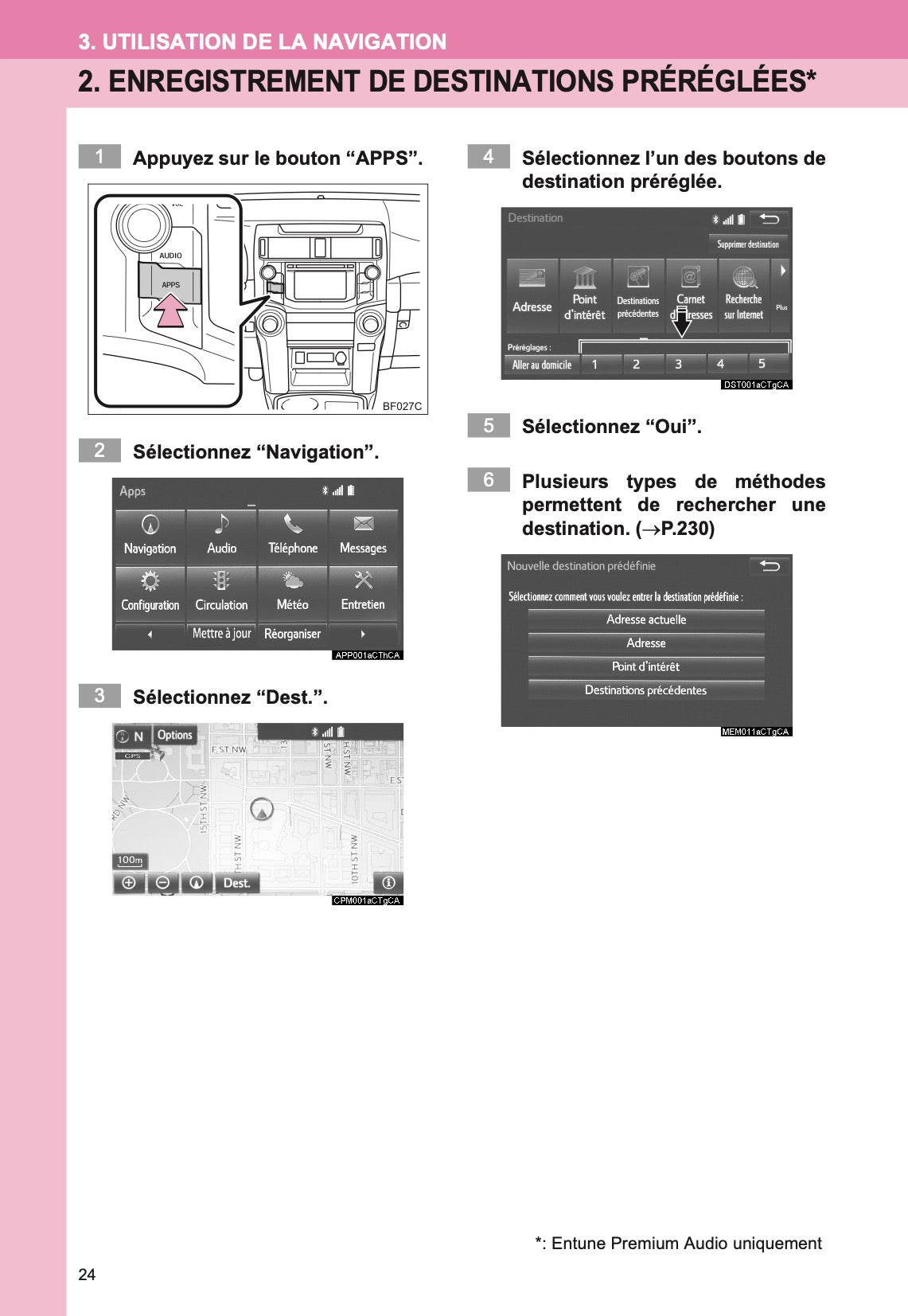 Toyota 4Runner Systéme De Navigation Et De Multimédia Guide d'utilisation 2013 - 2018
