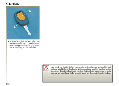 2002-2003 Renault Clio Owner's Manual | Dutch