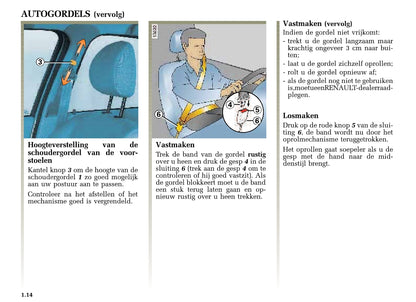 2002-2003 Renault Clio Owner's Manual | Dutch