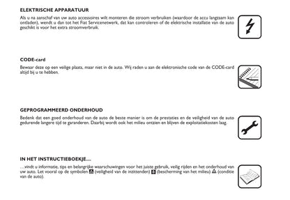 2010-2011 Fiat Grande Punto Owner's Manual | Dutch