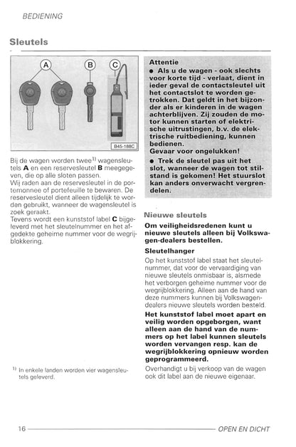 1998-2005 Volkswagen Lupo Owner's Manual | Dutch