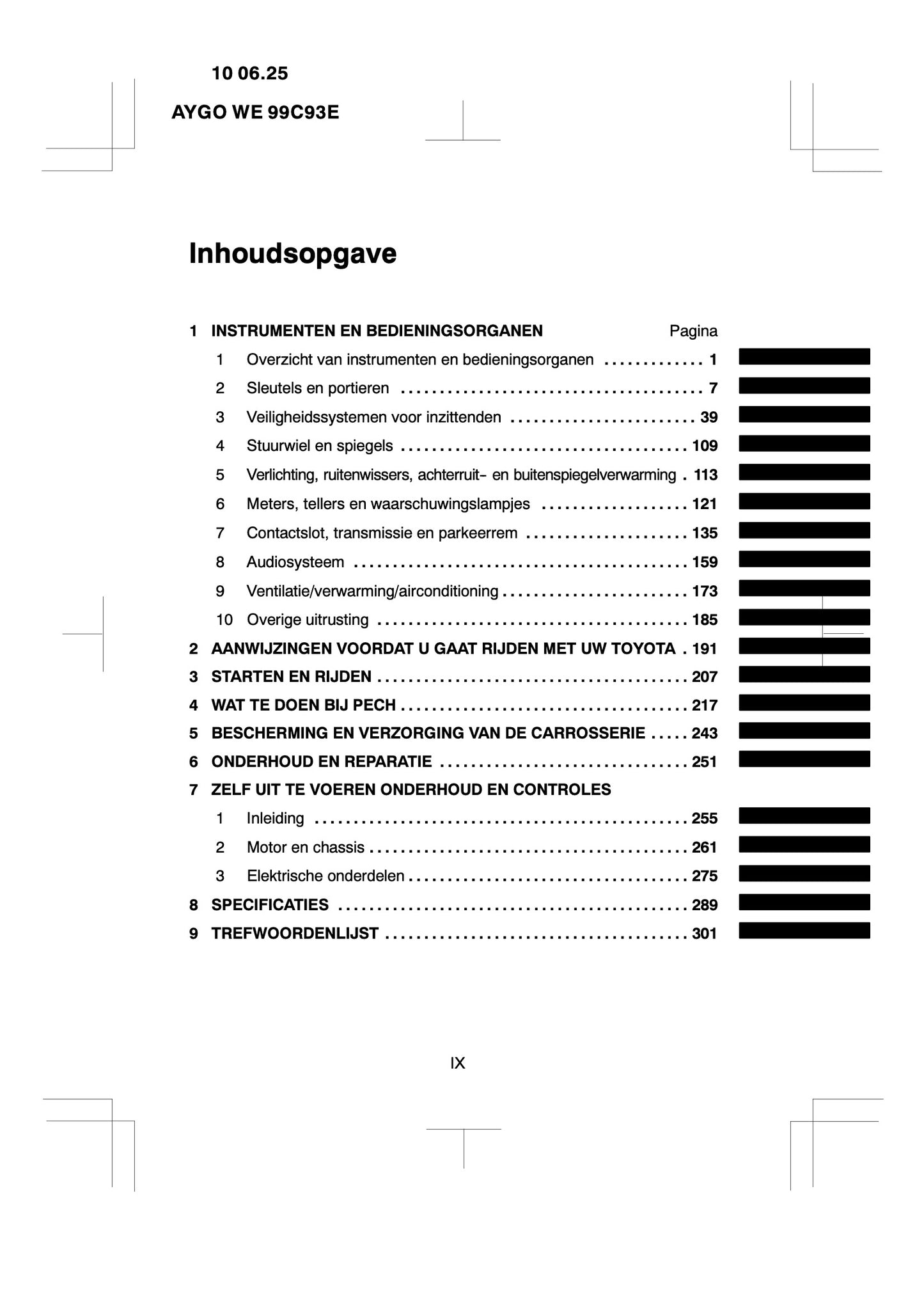 2010-2011 Toyota Aygo Gebruikershandleiding | Nederlands