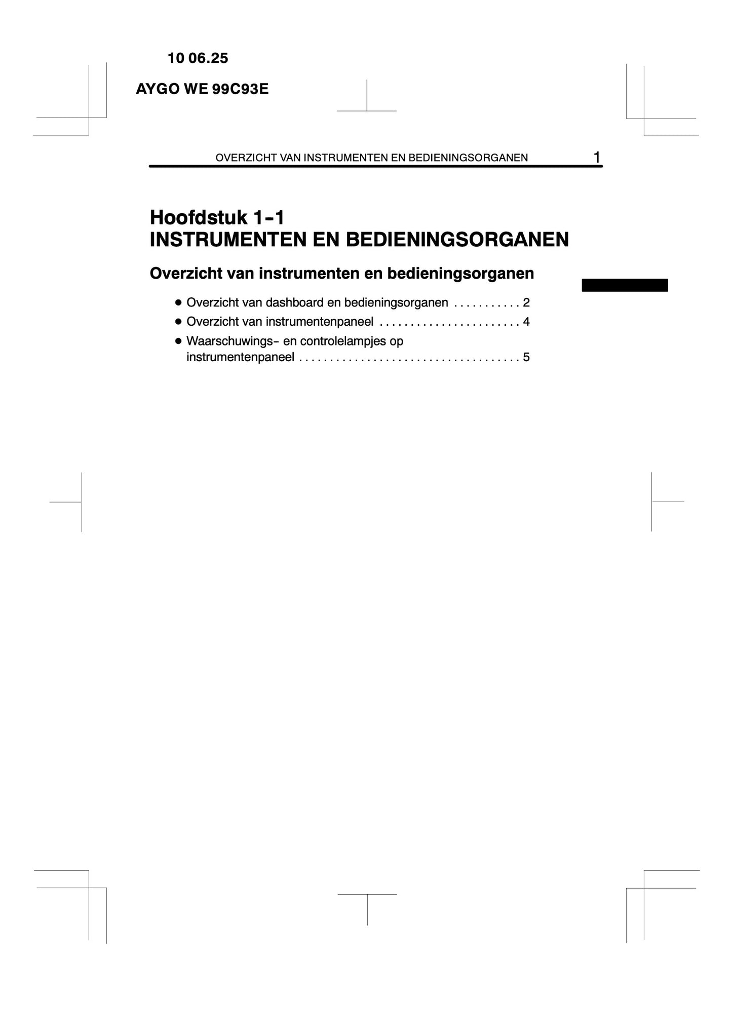 2010-2011 Toyota Aygo Gebruikershandleiding | Nederlands