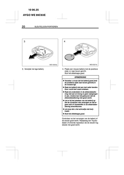 2010-2011 Toyota Aygo Gebruikershandleiding | Nederlands