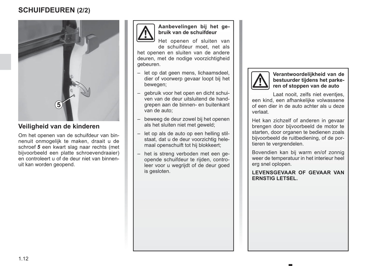 2012-2013 Renault Trafic Owner's Manual | Dutch