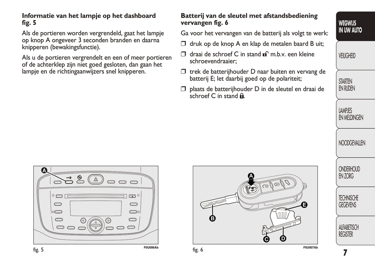 2010-2014 Abarth Punto Evo Owner's Manual | Dutch