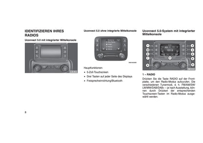 Jeep Uconnect 5.0 Bedienungsanleitung 2015 - 2018