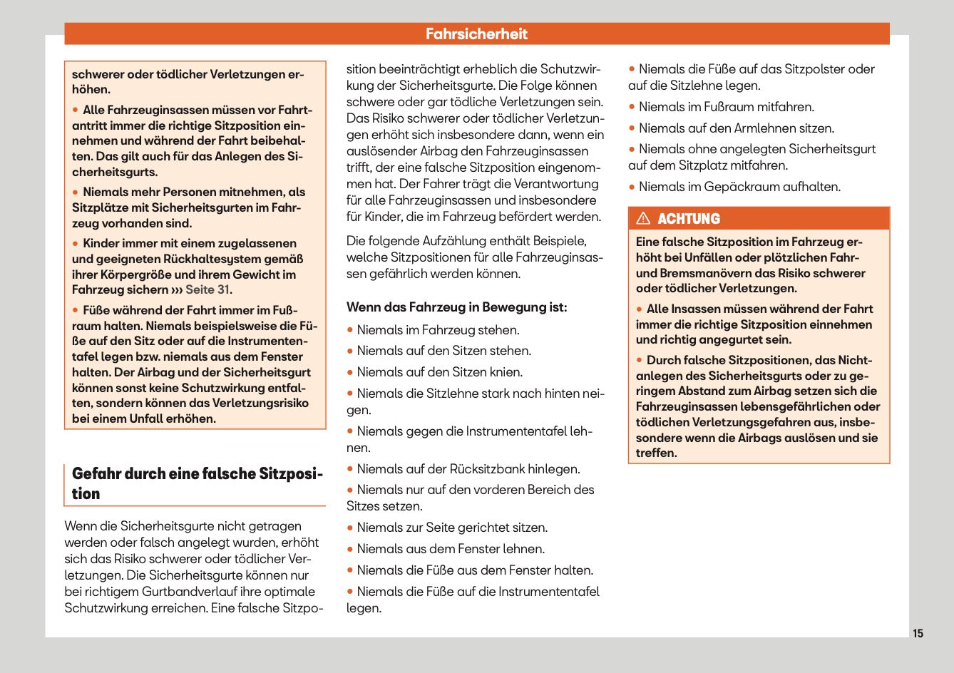 2020 Seat Leon Owner's Manual | German