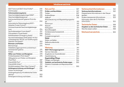 2020 Seat Leon Owner's Manual | German