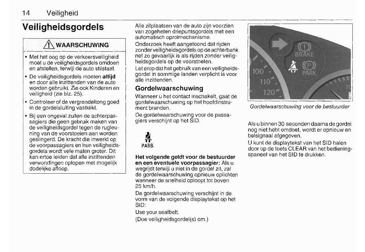 2003-2008 Saab 9-3 Owner's Manual | Dutch