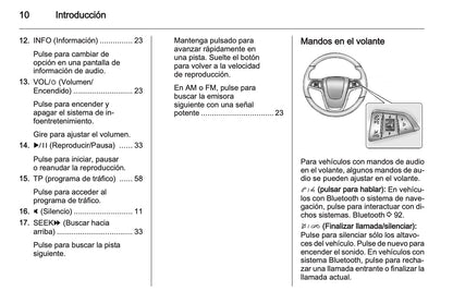 Opel Ampera Manual de infoentretenimiento 2011 - 2015