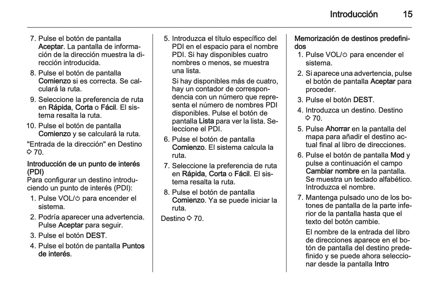 Opel Ampera Manual de infoentretenimiento 2011 - 2015