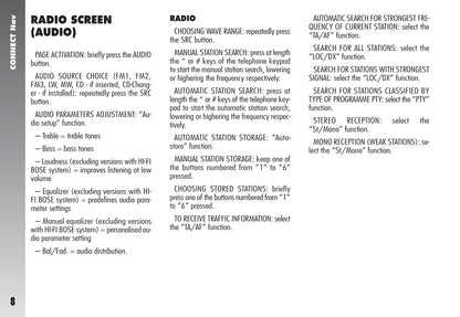 Alfa Romeo Connect Nav (+) Owner's Manual