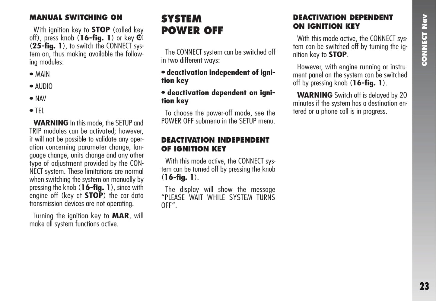 Alfa Romeo Connect Nav (+) Owner's Manual