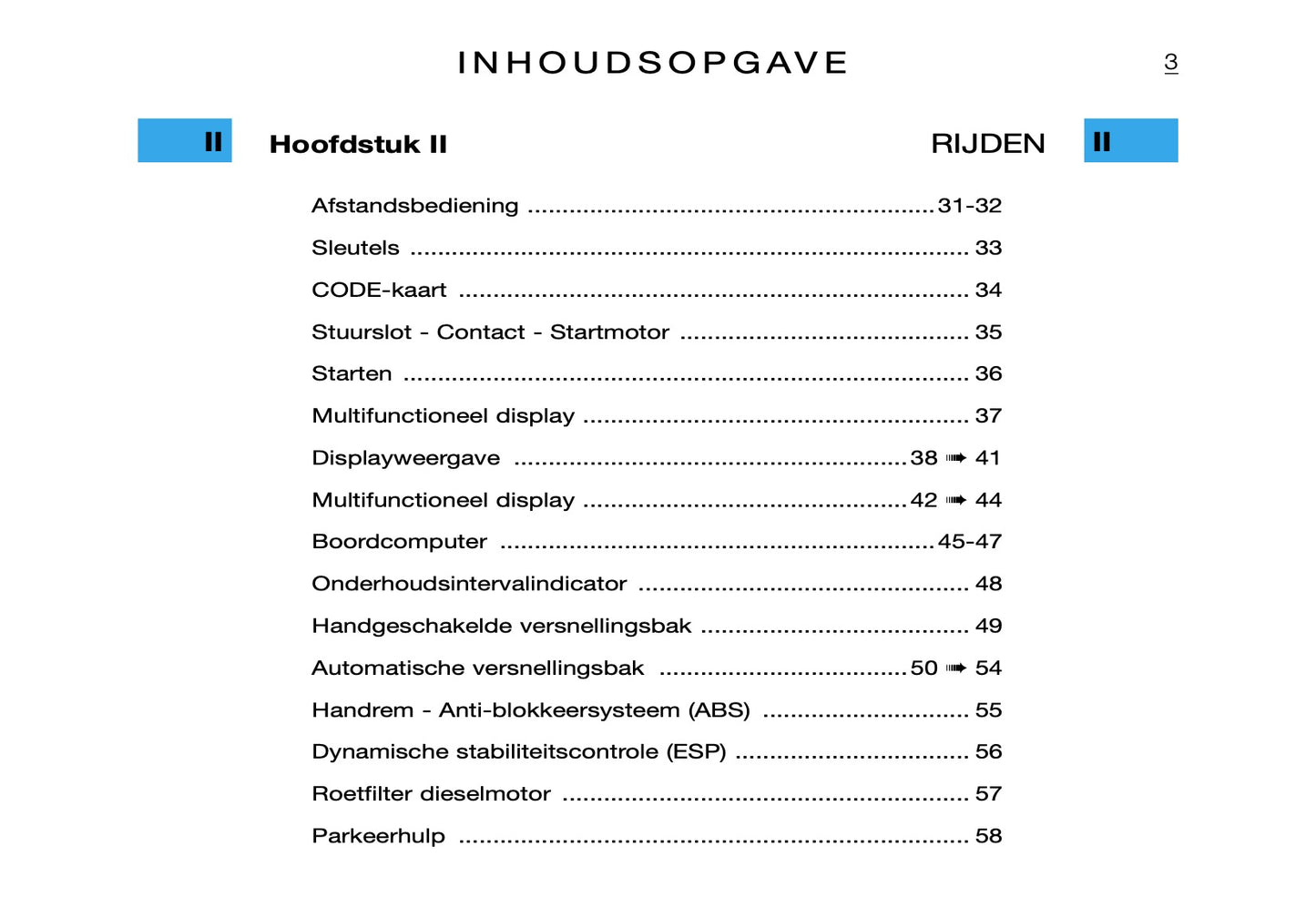 2000-2001 Citroën Xsara Picasso Owner's Manual | Dutch