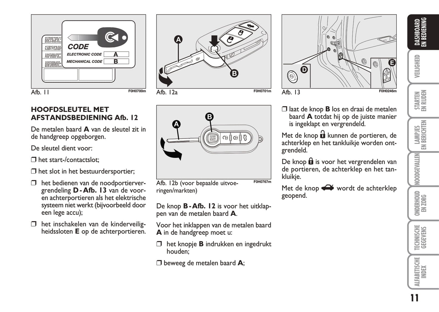 2003-2010 Fiat Idea Manuel du propriétaire | Néerlandais