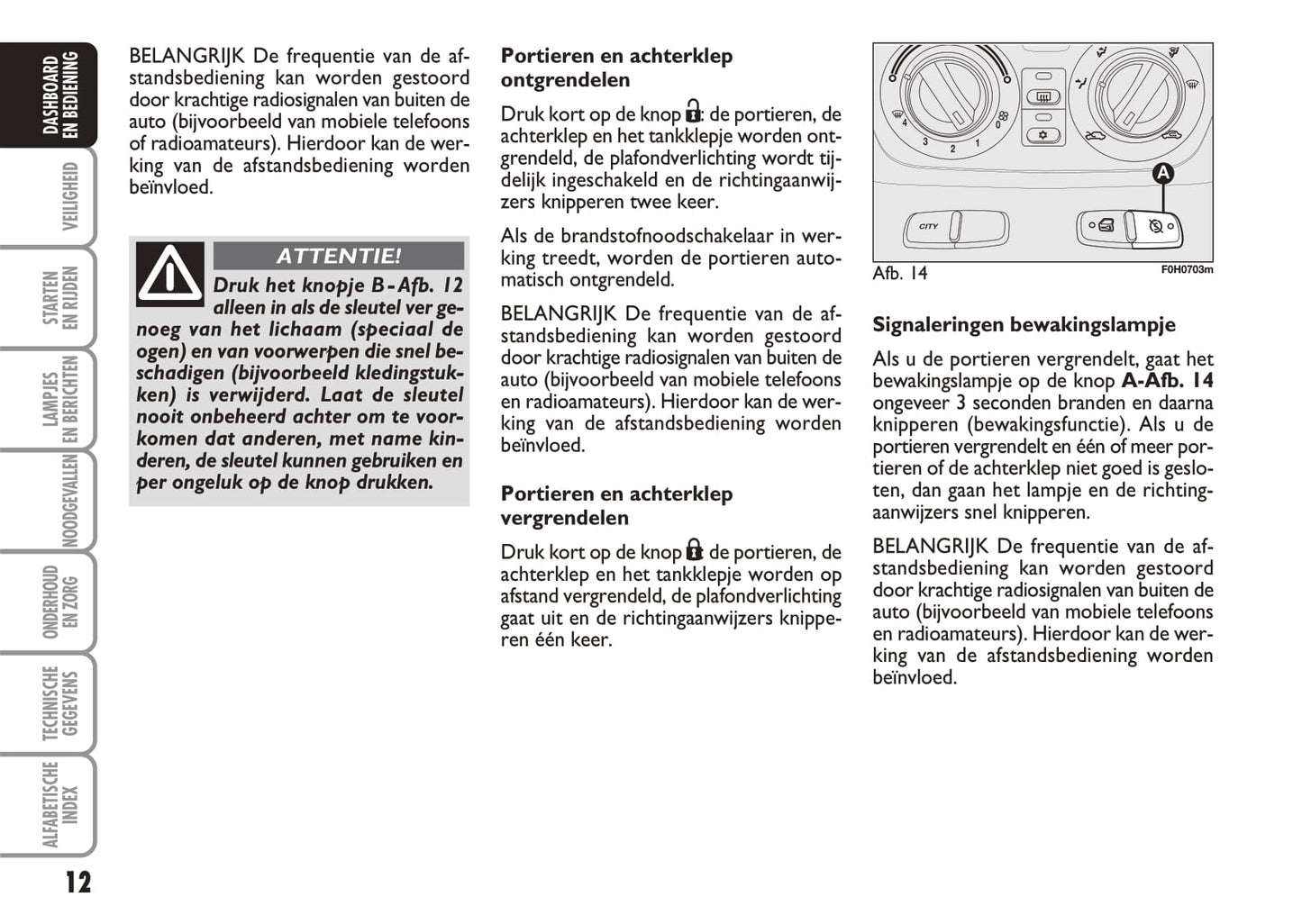 2005-2006 Fiat Idea Owner's Manual | Dutch