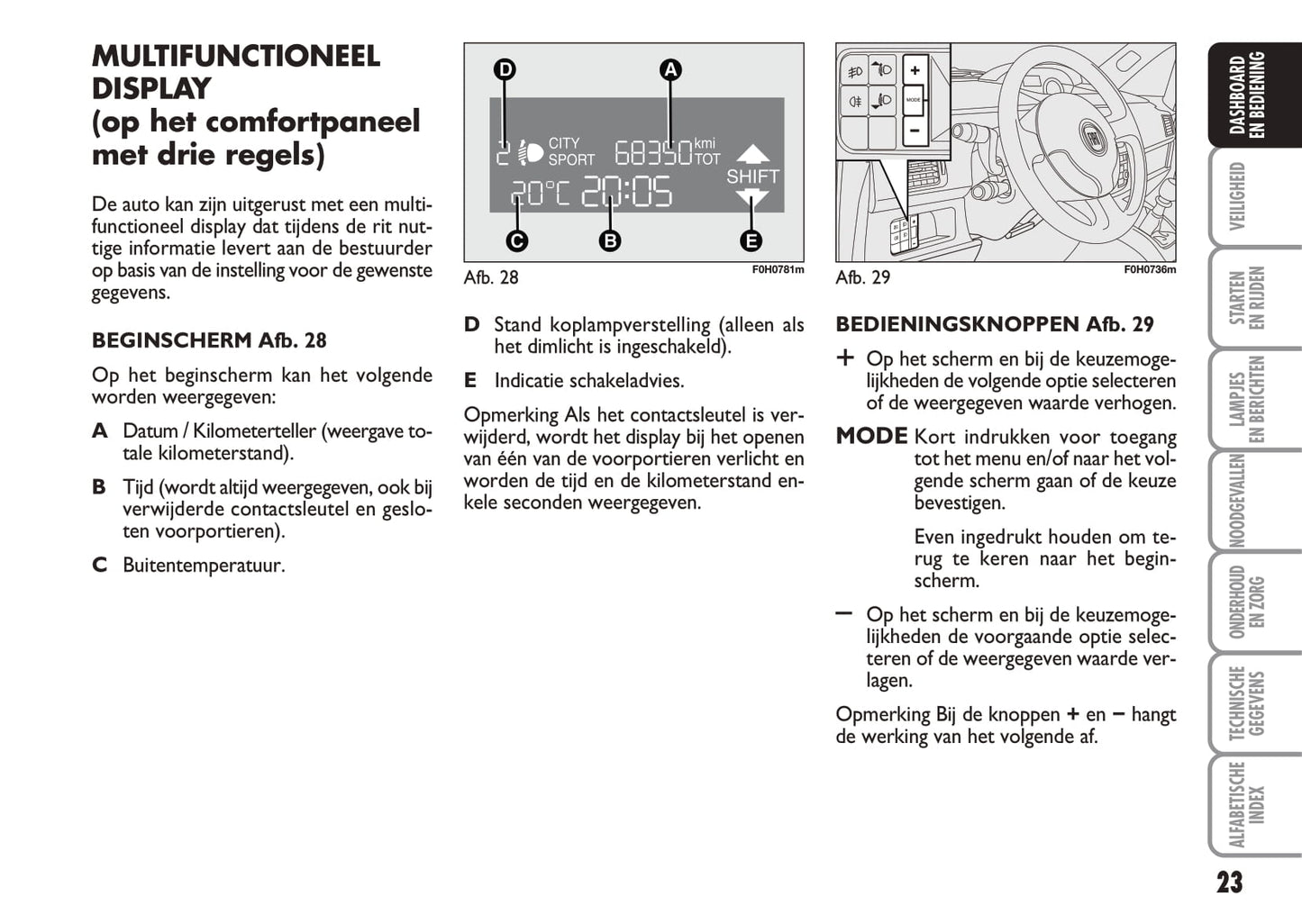 2005-2006 Fiat Idea Owner's Manual | Dutch