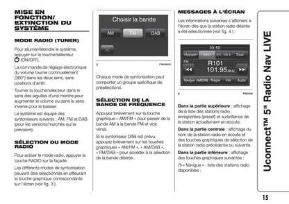 Fiat 500 & 500 Cabrio Uconnect Radio Nav 5.0 Guide d'utilisation 2017 - 2018