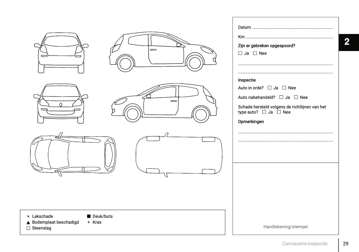 Onderhoudsboekje voor Renault Clio 2013 - 2019