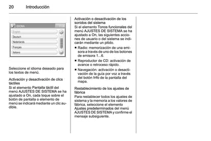 Opel Antara Manual de infoentretenimiento 2011 - 2015