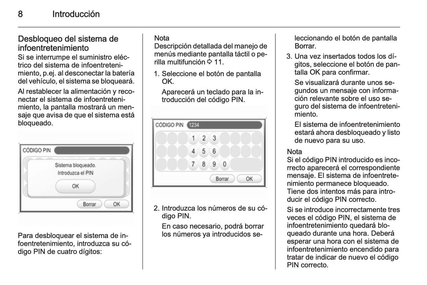 Opel Antara Manual de infoentretenimiento 2011 - 2015