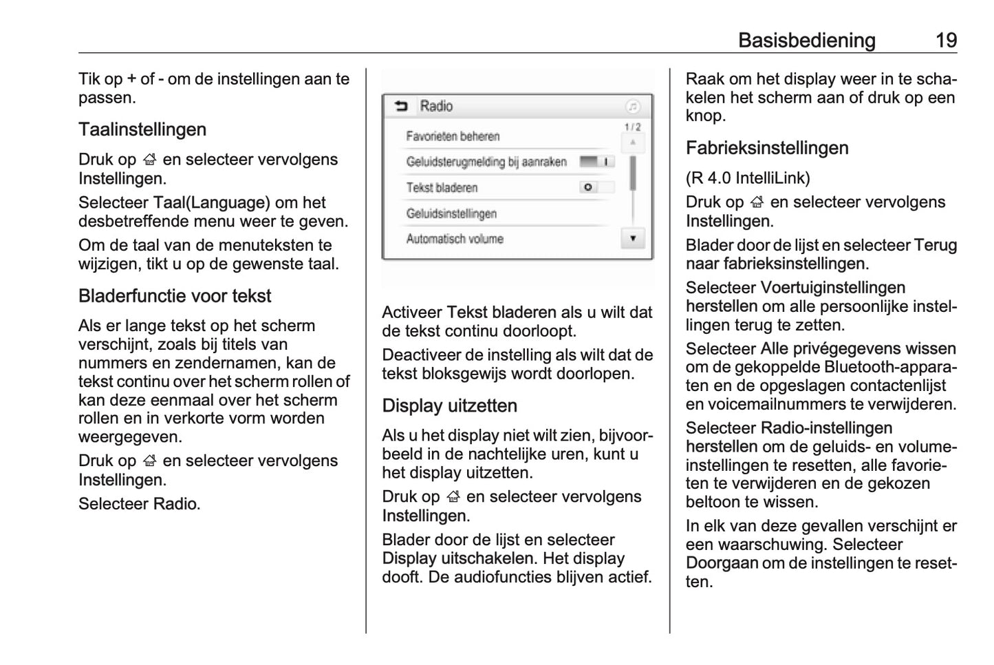 Opel Adam Infotainment System Handleiding 2017 - 2019