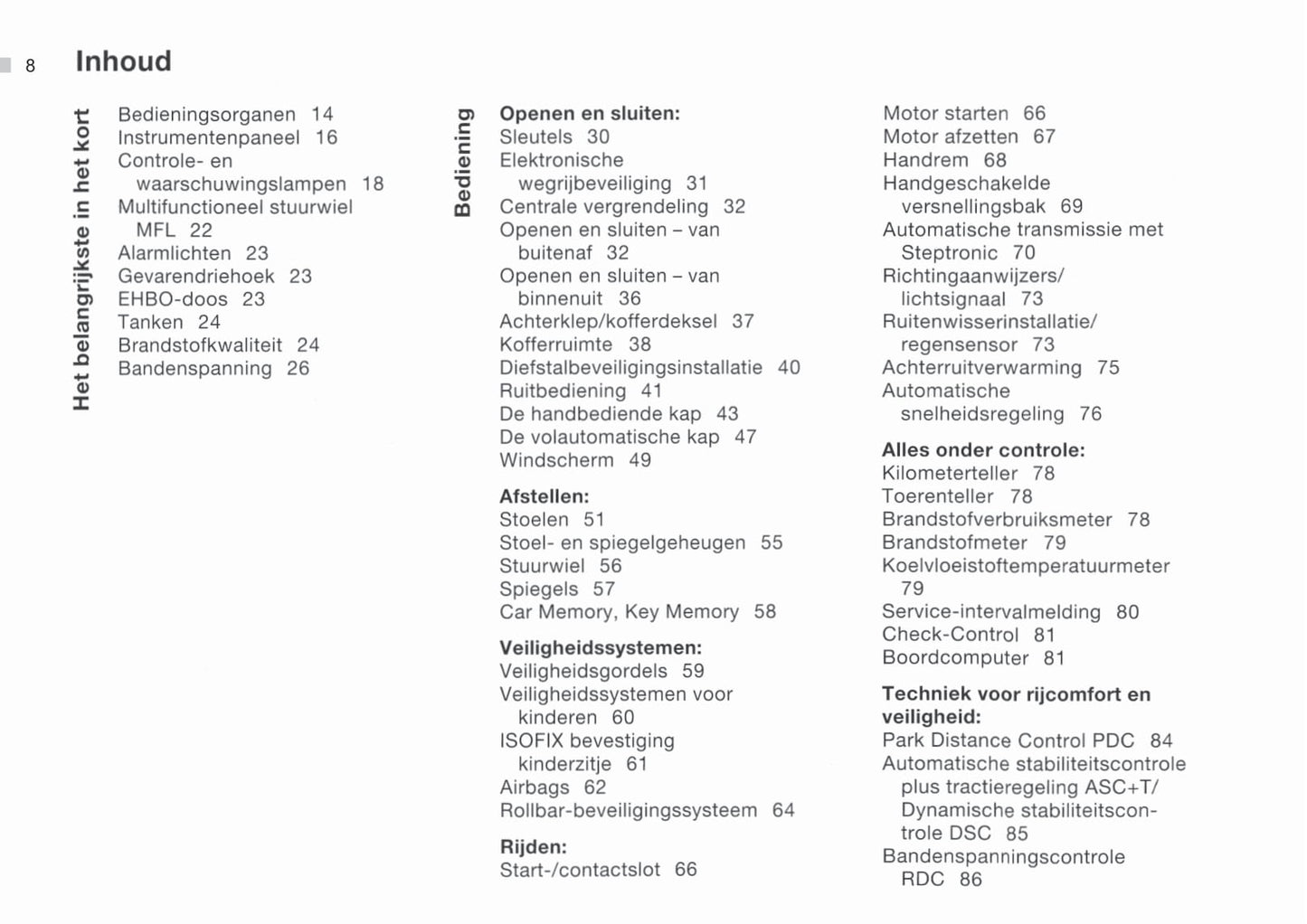 2000-2003 BMW 3 Series Cabrio Owner's Manual | Dutch