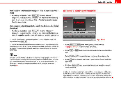 Seat Radio-Navegación MFD2 Manual de Instrucciones 2000 - 2010